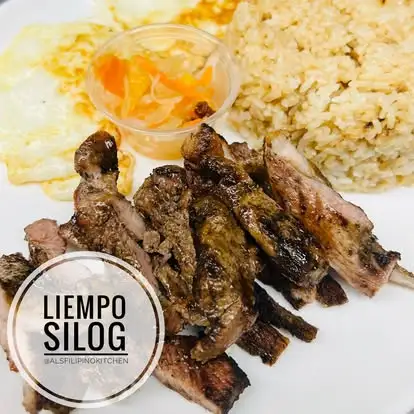 Liempo Silog - Grilled pork belly with garlic rice and egg at Al's Kitchen in Saskatoon