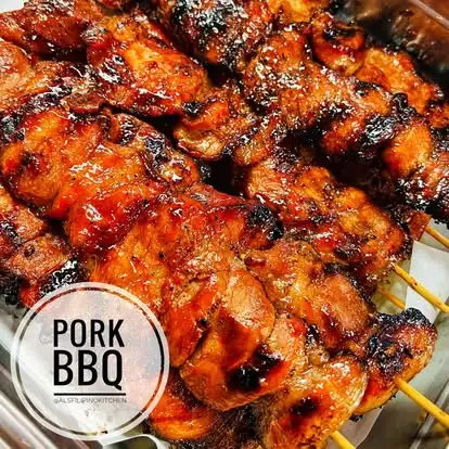 Pork BBQ - Grilled pork skewers with sweet bbq sauce at Al's Kitchen in Saskatoon